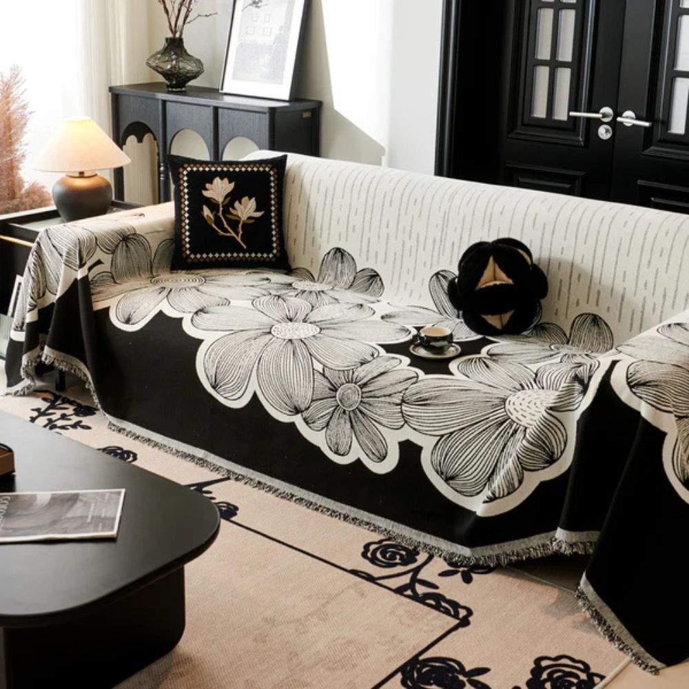 Wanderlust Sofa Cover - Soft Chenille, Retro Floral