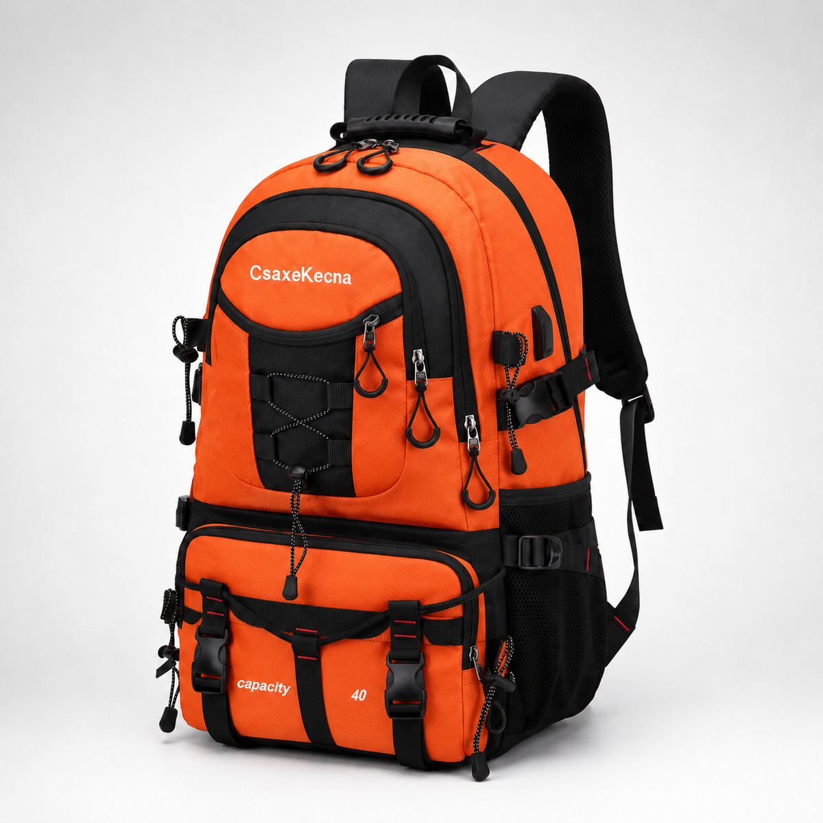 40L Hiking Backpack with USB Charging Port for Multi-Day Treks & Camping Trips – Water-Resistant Outdoor Daypack with Laptop Sleeve