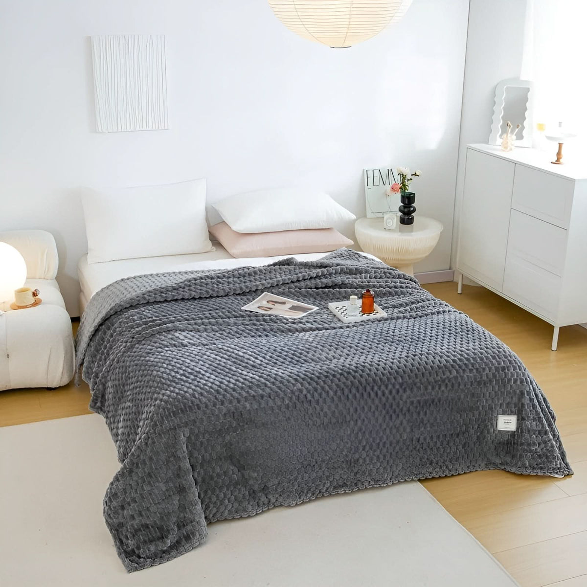 SCANDIVEIL – Couverture en microfibre pour une chaleur intérieure douce