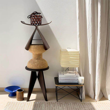 Geometric Paper Cube Lamp with Wire Stand for Bedroom Desk Nightstand Living Room Office Handcrafted Ambient Lighting Minimalist Accent 9×15