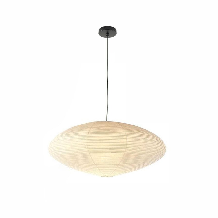 Handmade Rice Paper Sphere Pendant Lamp for Dining Room & Bedroom | Sculptural Ceiling Fixture with Adjustable Cord | E26 Edison Bulb Compat