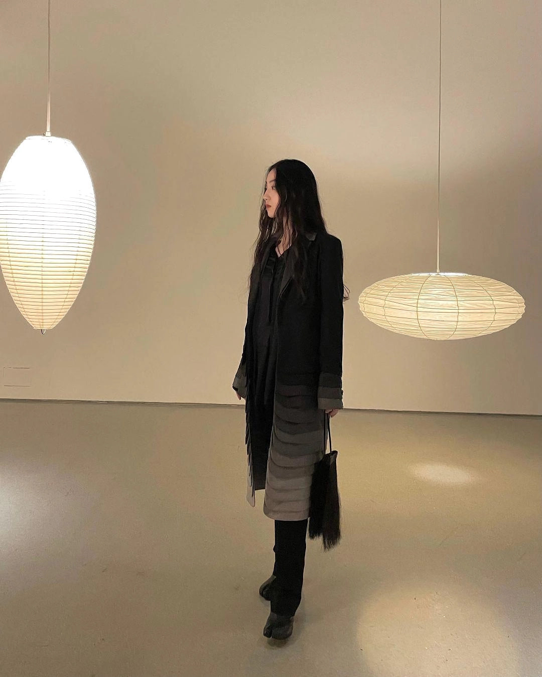 Handmade Rice Paper Sphere Pendant Lamp for Dining Room & Bedroom | Sculptural Ceiling Fixture with Adjustable Cord | E26 Edison Bulb Compat