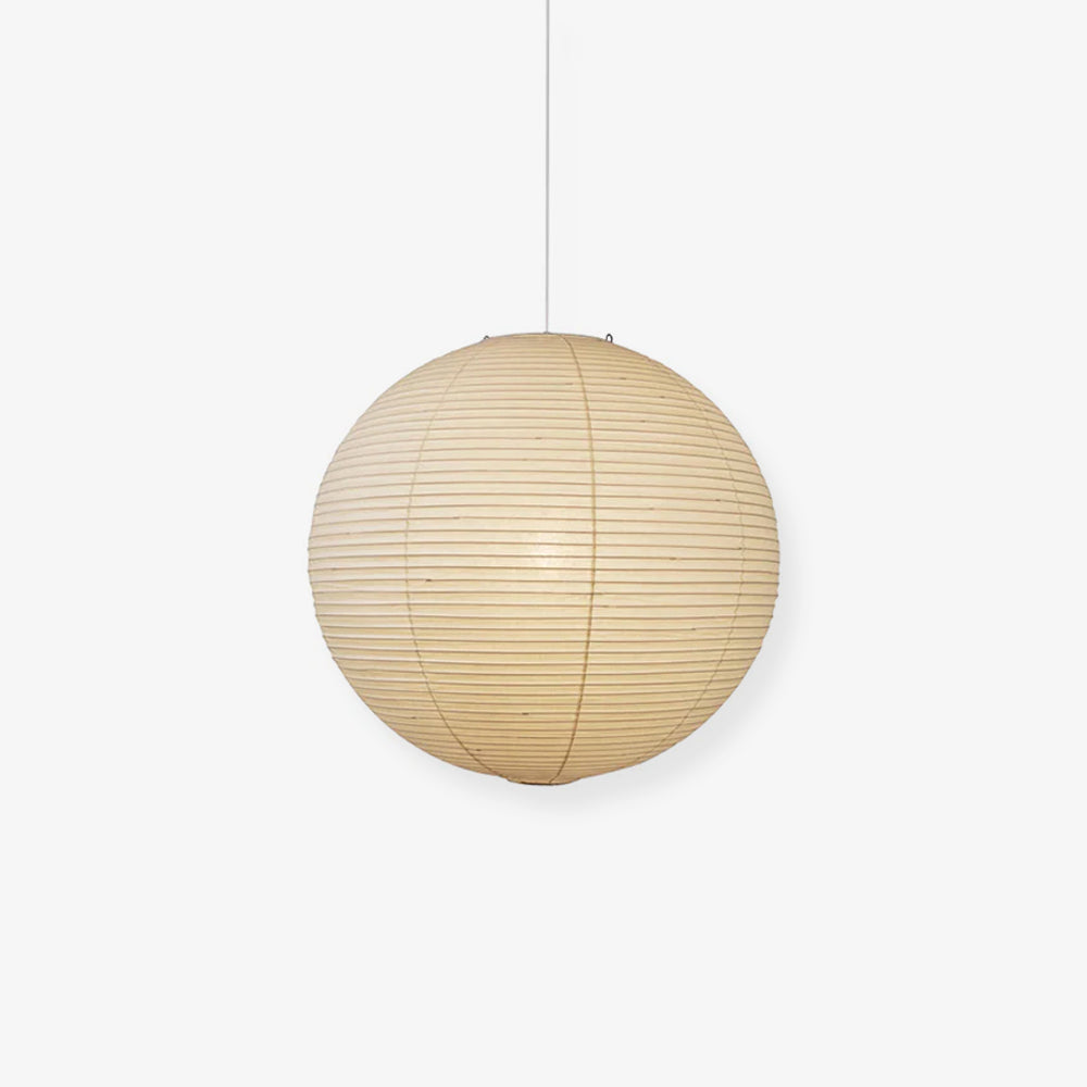Handmade Paper Globe Drop Light for Kitchen Island & Dining Room – Adjustable Cable, E26 Socket, Soft Ambient Glow – Modern Overhead Fixture