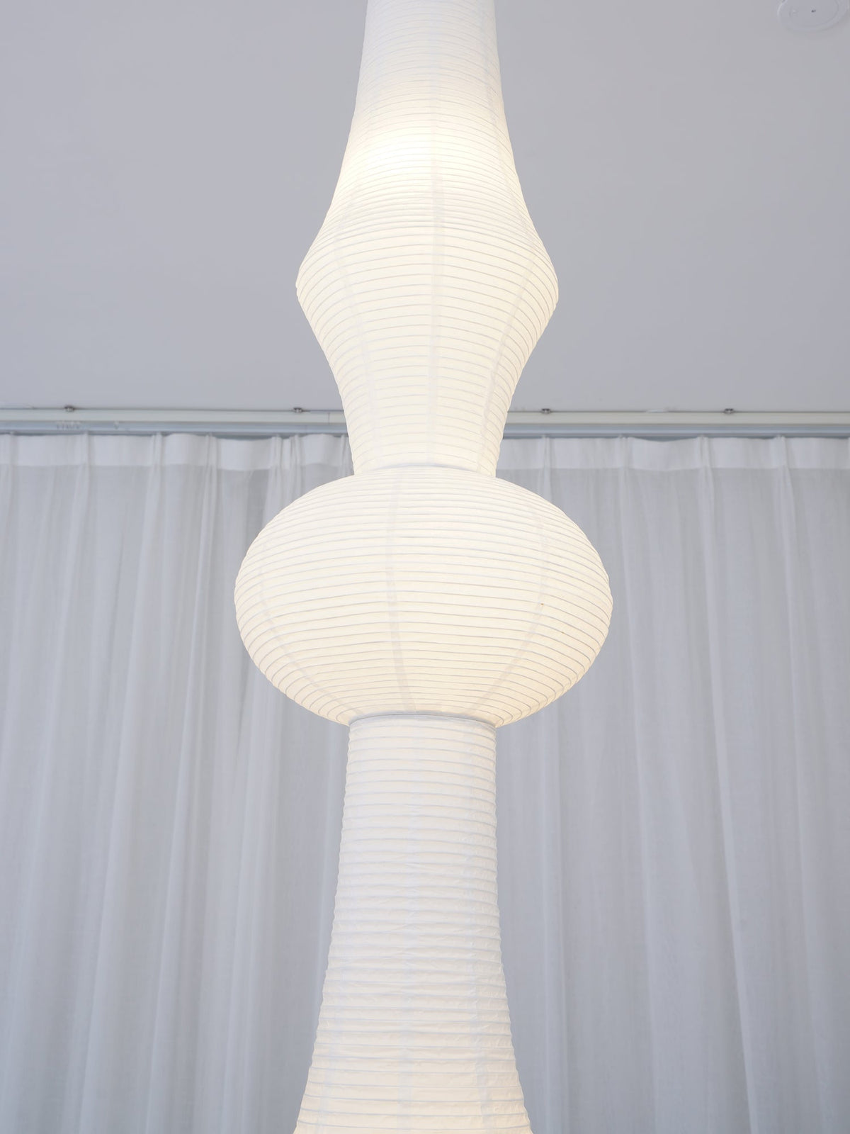 Handcrafted Paper Lantern Ceiling Light White Drum Shade Hanging Fixture E26 E27 Socket Bedroom Living Room Dining Room Ambient Glow Modern