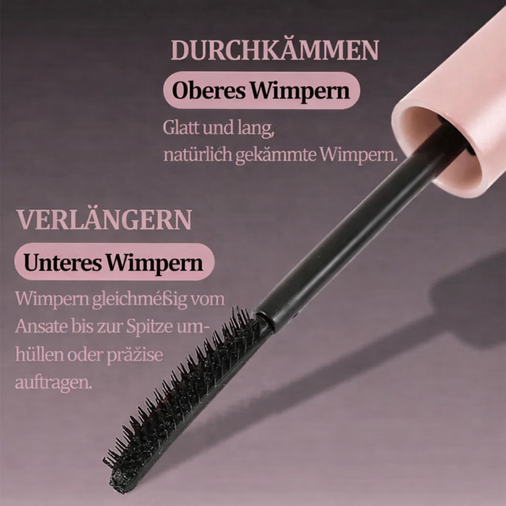 Waterproof Volumizing Mascara for Long Lashes with Precision Comb Brush – Clump-Free Definition & All-Day Wear for Sensitive Eyes & Contact