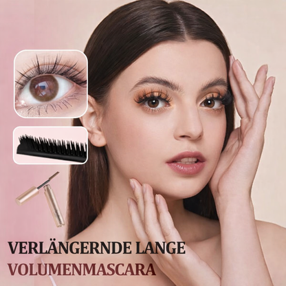 Waterproof Volumizing Mascara for Long Lashes with Precision Comb Brush – Clump-Free Definition & All-Day Wear for Sensitive Eyes & Contact