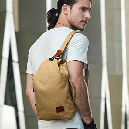 Sac bandoulière en toile résistante à l'eau avec poche antivol | Design polyvalent pour un usage quotidien sécurisé