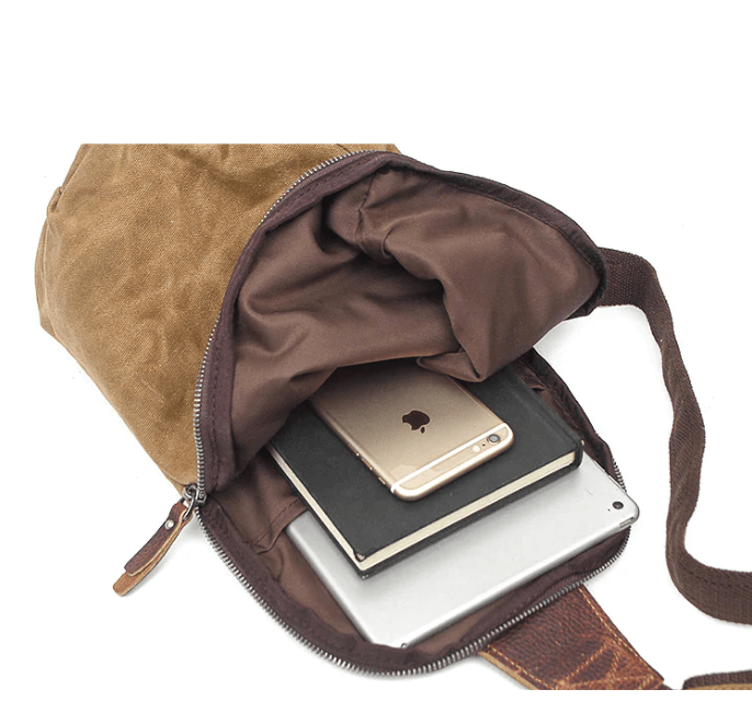 Sac bandoulière en toile résistante à l'eau avec poche antivol | Design polyvalent pour un usage quotidien sécurisé