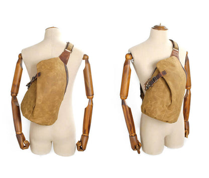 Sac bandoulière en toile résistante à l'eau avec poche antivol | Design polyvalent pour un usage quotidien sécurisé