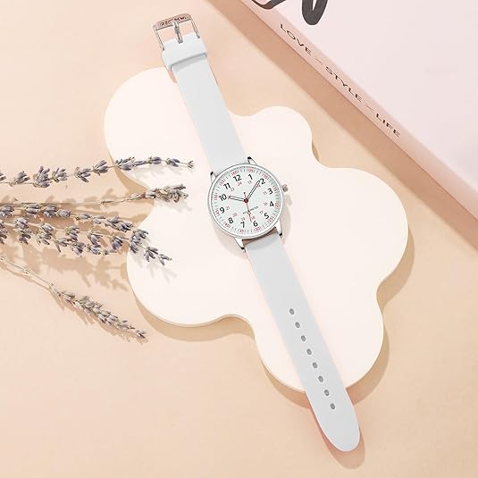 Waterproof Nurse Watch with Clear Second Hand | Durable Silicone Band for Accurate Time Tracking
