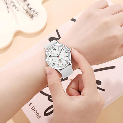 Waterproof Nurse Watch with Clear Second Hand | Durable Silicone Band for Accurate Time Tracking