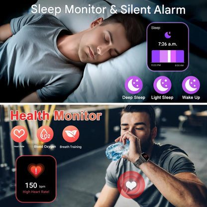 Wayne | Montre connectée militaire pour homme avec suivi de la condition physique & conception étanche | Surveillance de la santé tout-terrain pour modes de vie actifs
