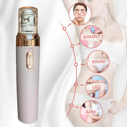 Wearclo | Épilateur et rasoir facial 2-en-1 avec chargement USB | Solution douce pour une peau lisse