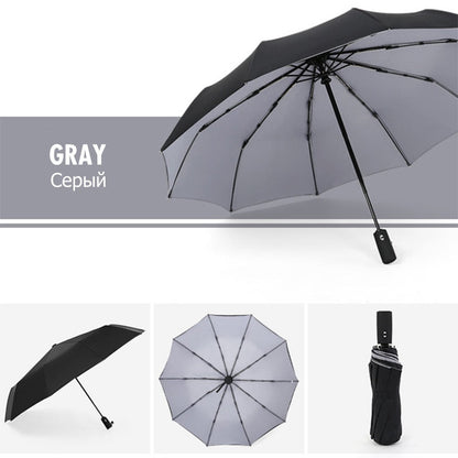 Wearclo | Wind-Resistant Storm Umbrella with Automatic Open Button | Portable Protection Against Rain and Wind