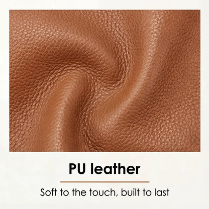 Versatile and Organized Synthetic Leather Hobo Bag