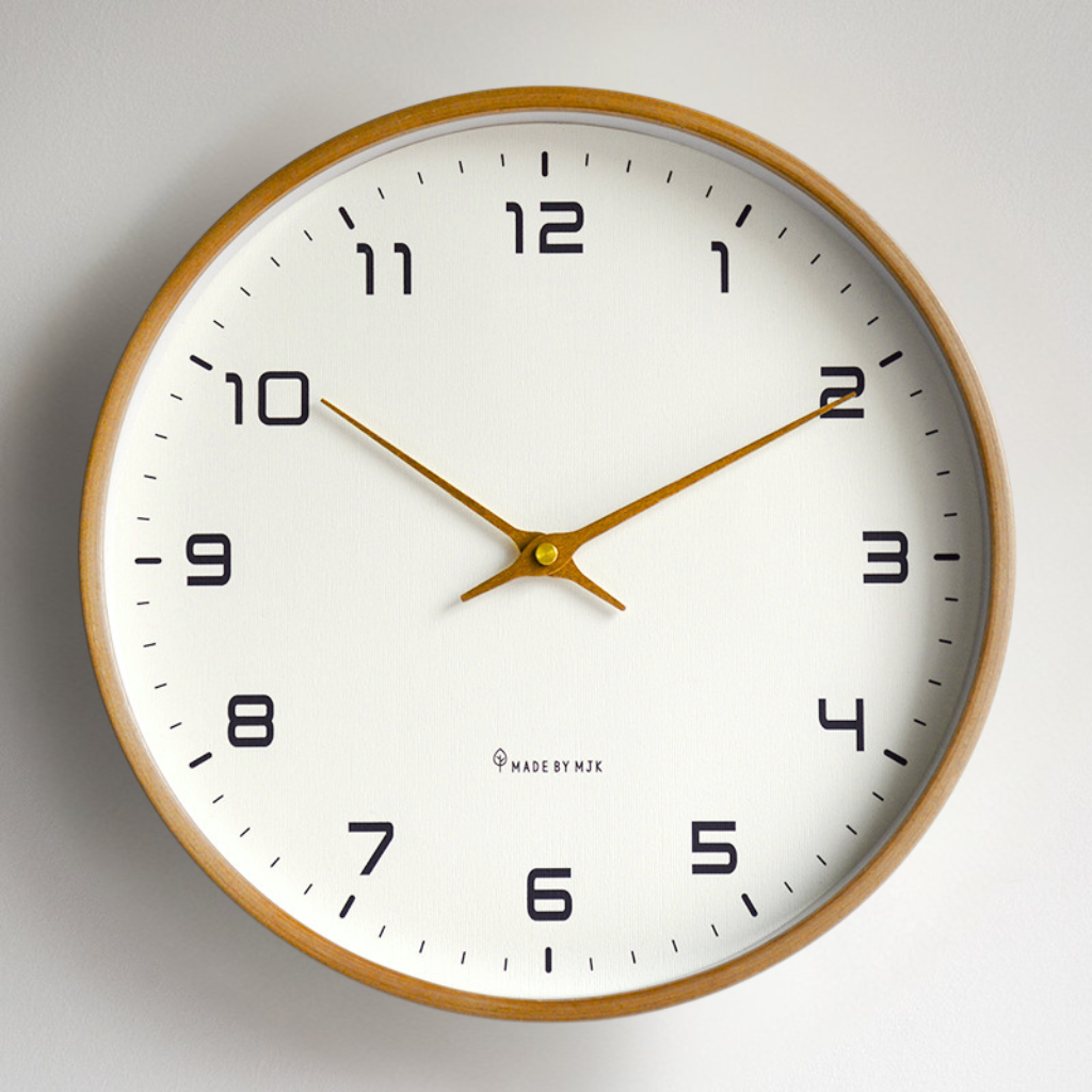 Wesley Modern Wall Clock - Wooden Silent Quartz Design