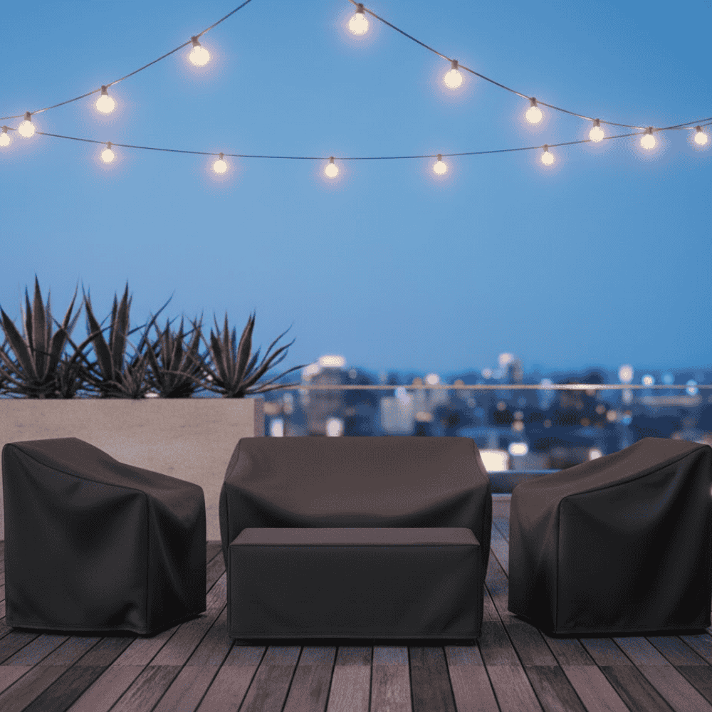 Housse de protection imperméable pour mobilier de jardin, terrasse et patio – Protection toutes saisons en polyester ultra-résistant pour canapés, tables et chaises