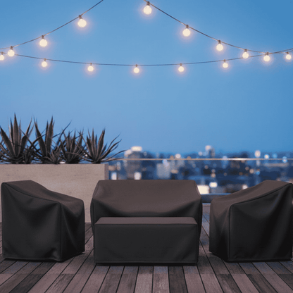 Housse de protection imperméable pour mobilier de jardin, terrasse et patio – Protection toutes saisons en polyester ultra-résistant pour canapés, tables et chaises