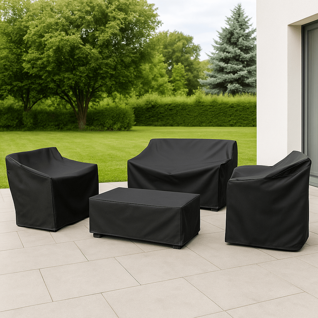 Housse de protection imperméable pour mobilier de jardin, terrasse et patio – Protection toutes saisons en polyester ultra-résistant pour canapés, tables et chaises