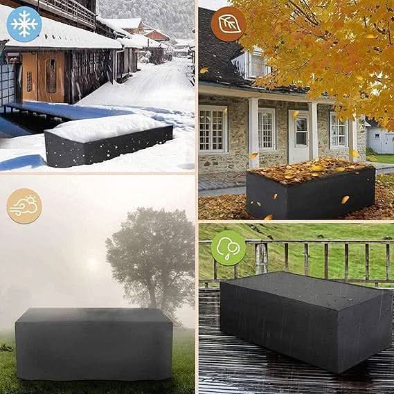 Housse de protection imperméable pour mobilier de jardin, terrasse et patio – Protection toutes saisons en polyester ultra-résistant pour canapés, tables et chaises