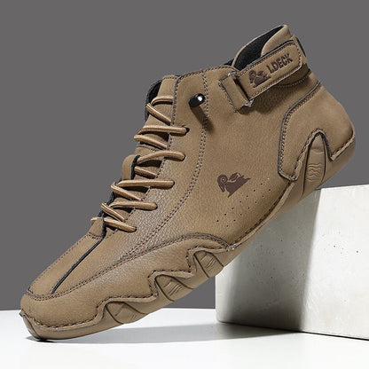 Supportive Leather Shoes with Arch Support Platform for All-Day Comfort – Breathable & Water-Resistant Non-Slip Sole for Men & Women