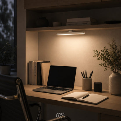 Barre lumineuse LED magnétique rechargeable – Éclairage sans fil sous meuble pour cuisine, placard, couloir et chambre – Intensité réglable par commande tactile
