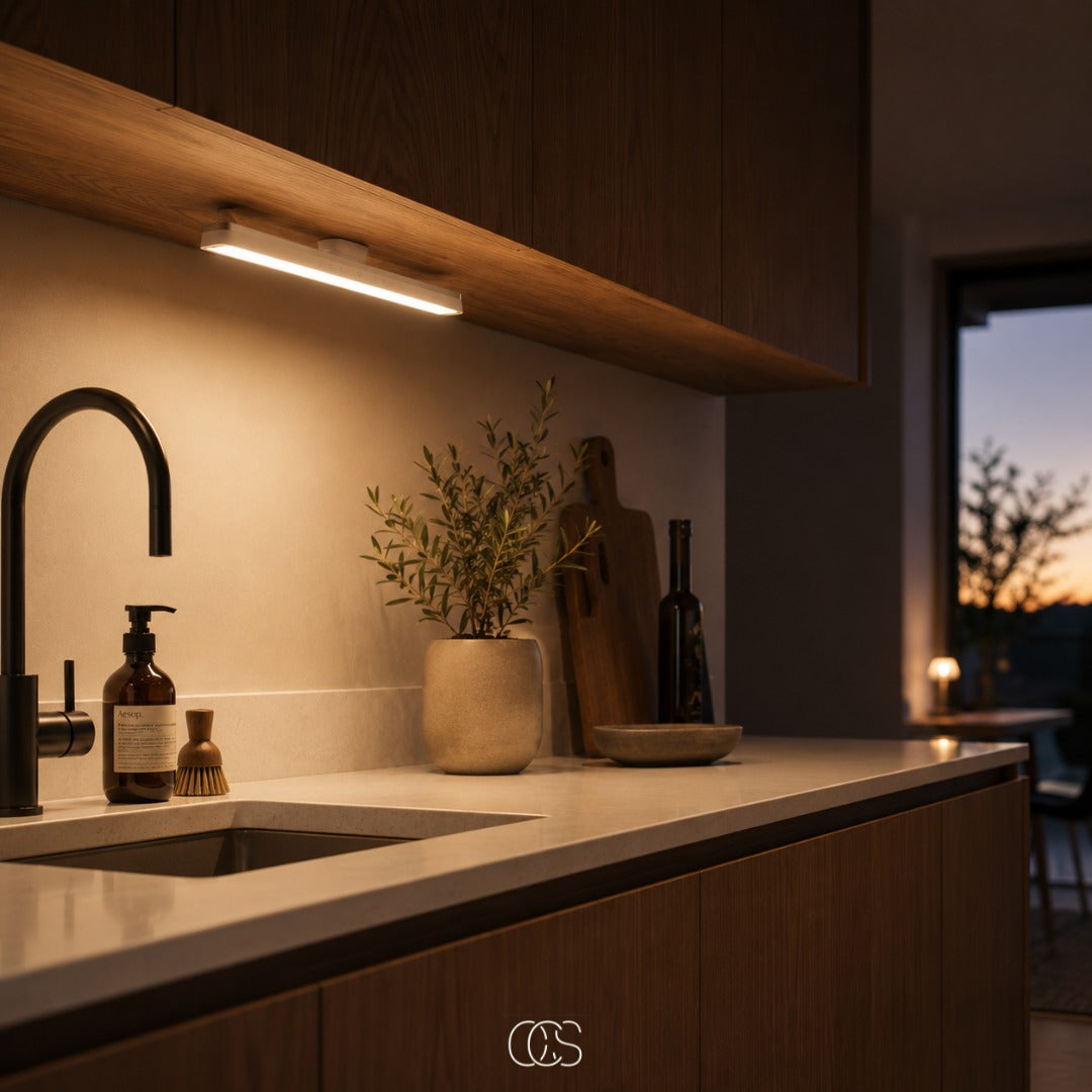 Barre lumineuse LED magnétique rechargeable – Éclairage sans fil sous meuble pour cuisine, placard, couloir et chambre – Intensité réglable par commande tactile