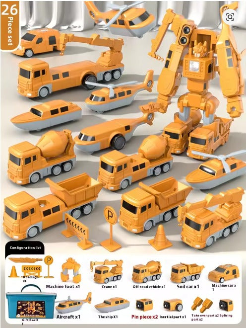 Magnetic Construction Vehicle Building Set for Kids – Transformable Toy Trucks with Snap-Together Magnets for Creative Play & STEM Learning