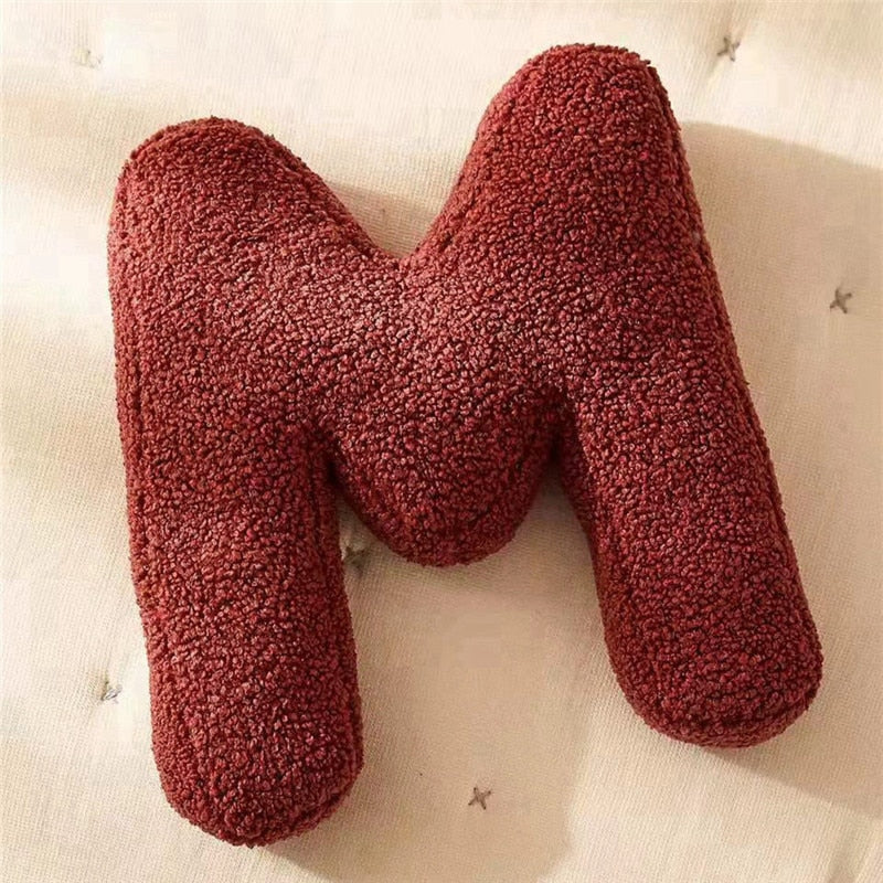 Whimsical Alphabet Letter Fleece Pillows – Soft Cotton Fleece with Polyester Fill