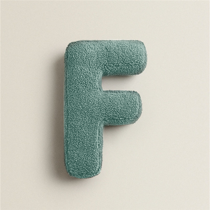 Whimsical Alphabet Letter Fleece Pillows – Soft Cotton Fleece with Polyester Fill