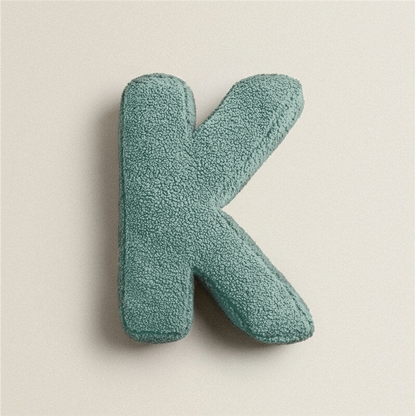 Whimsical Alphabet Letter Fleece Pillows – Soft Cotton Fleece with Polyester Fill