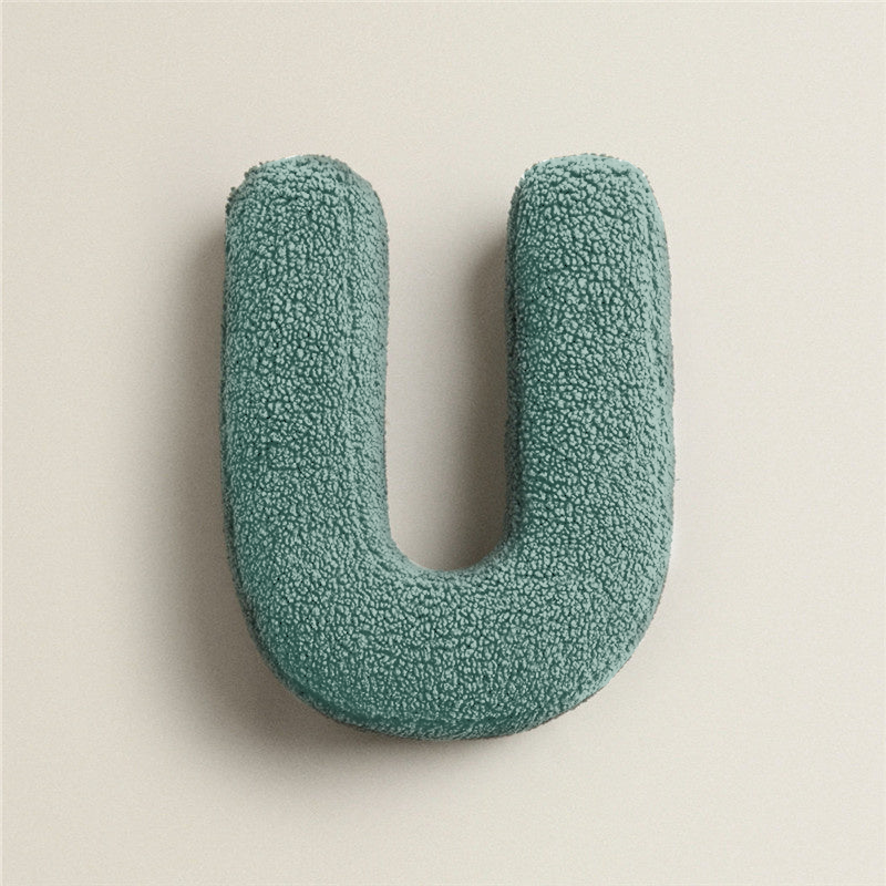 Whimsical Alphabet Letter Fleece Pillows – Soft Cotton Fleece with Polyester Fill