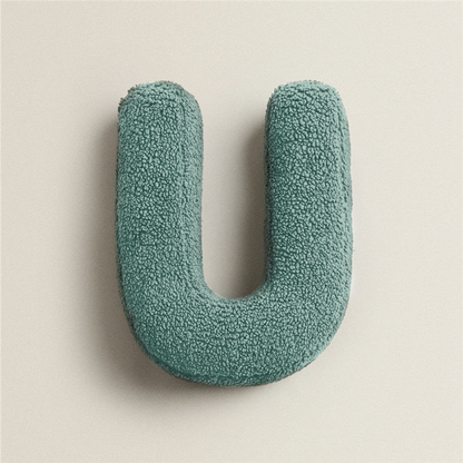 Whimsical Alphabet Letter Fleece Pillows – Soft Cotton Fleece with Polyester Fill