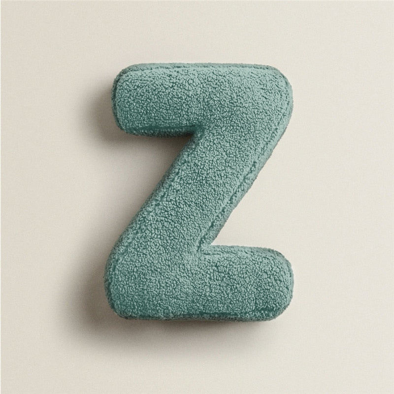 Whimsical Alphabet Letter Fleece Pillows – Soft Cotton Fleece with Polyester Fill