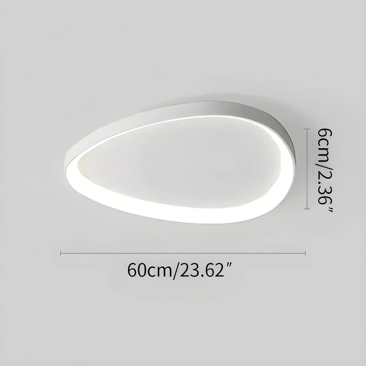 Plafonnier LED encastré ovale en métal de 17 po avec température de couleur réglable et intensité variable pour chambres, entrées et maisons contemporaines