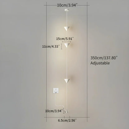 Adjustable Height Pole Light Iron & Acrylic LED Up to 11.5 Feet for Bedroom Living Room Modern Home Office Minimal Vertical Standing Accent