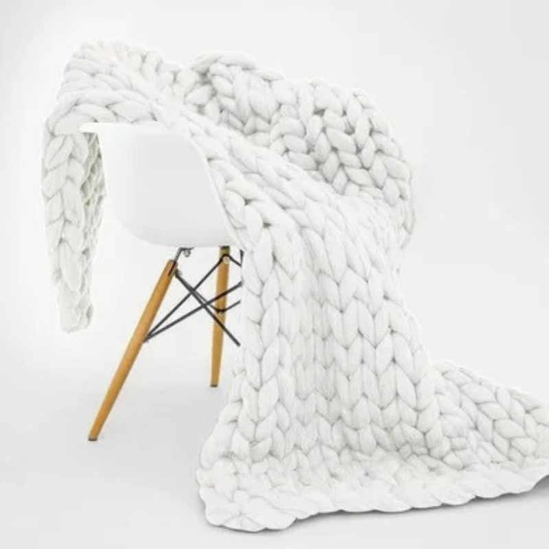 Weighted Blanket Organic Cotton All Season Calming Throw for Better Sleep and Relaxation Deep Pressure Comfort for Bed Sofa Couch Bedroom