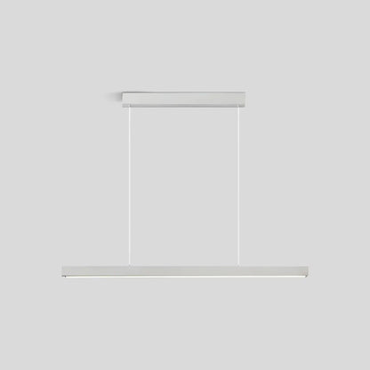 Linear LED Ceiling Fixture Black Aluminum Hanging Light for Dining Room Kitchen Island Office Desk Modern Minimalist Suspended Lamp Adjustab