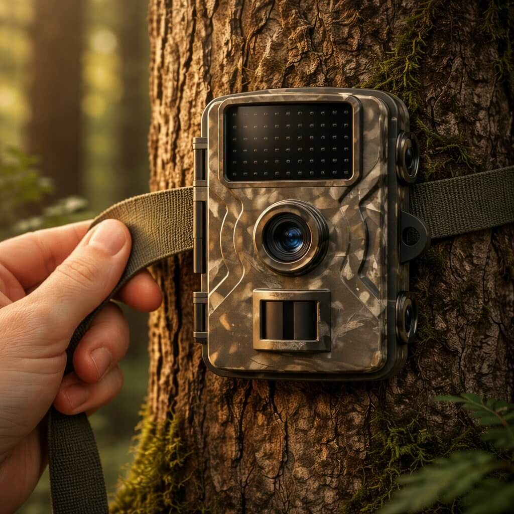 Motion-Activated Trail Camera with Night Vision for Outdoor Wildlife Monitoring & Security | Weatherproof Infrared Game Cam for Deer Hunting