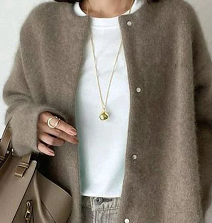 Long Sleeve Button-Front Cardigan Vest for Women – Lightweight Knit Sweater Jacket for Fall Winter Spring – Open Front Duster Coat