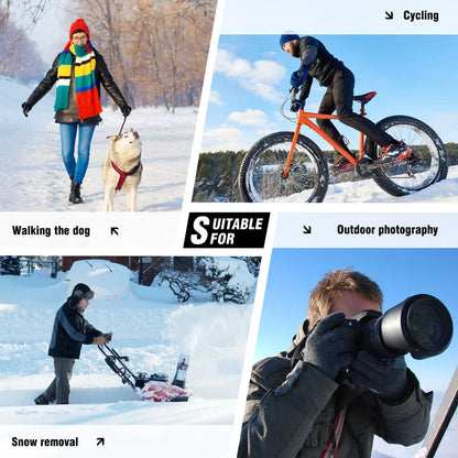 Indispensables pour l'hiver | Gants chauffants pour hommes et femmes au design imperméable | Compatibles avec les écrans tactiles pour une chaleur optimale