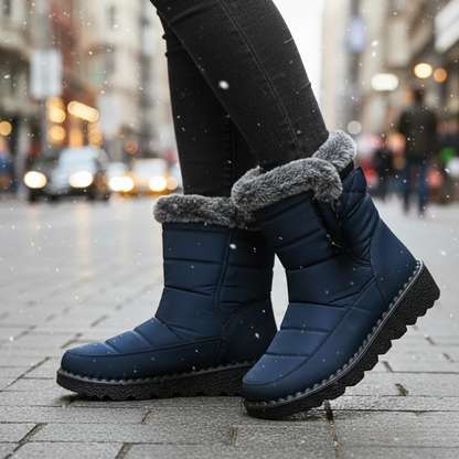 Bottes de neige isolées pour femmes, imperméables avec doublure en peluche et semelle antidérapante pour la marche en hiver, les trajets quotidiens et le temps froid
