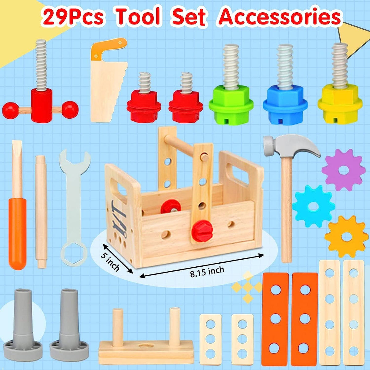 CRAFTARO – Wooden Kids Toolbox for Creative Learning and Hands-On Play