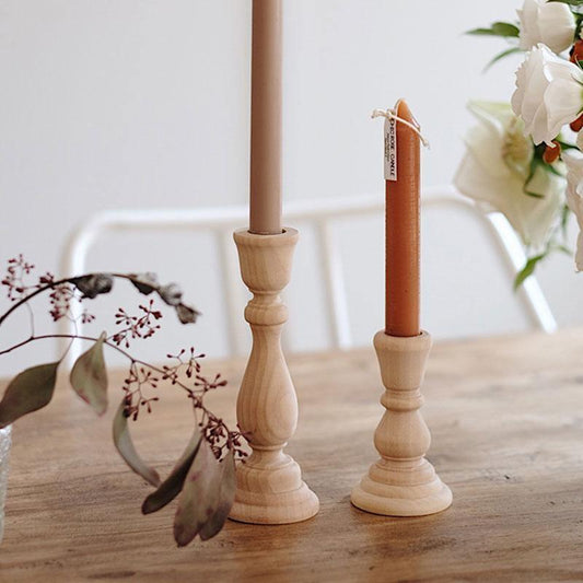 Chandeliers à bougie coniques en bois