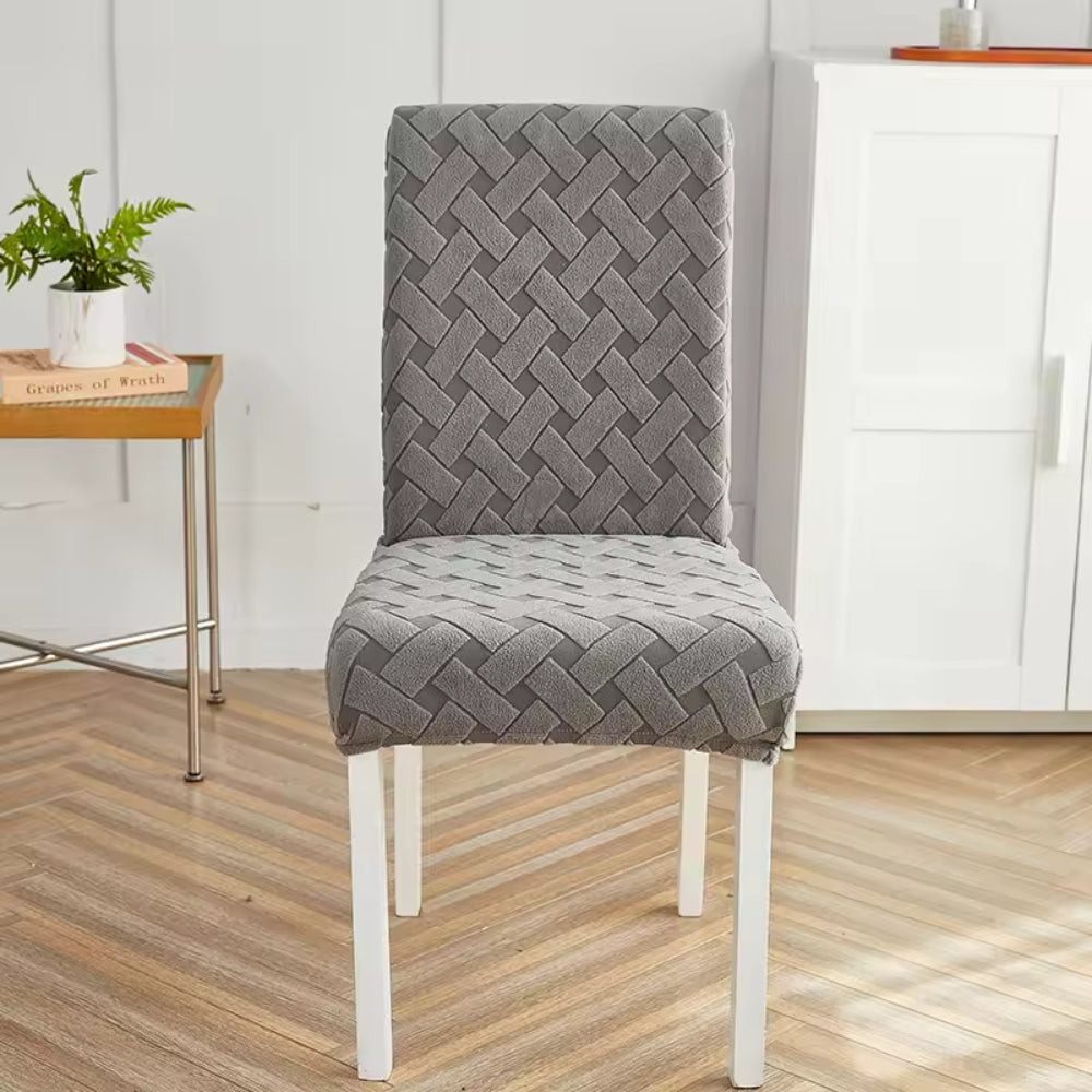 Woven Guard Dining Chair Covers - Stretchable Jacquard, Easy Care