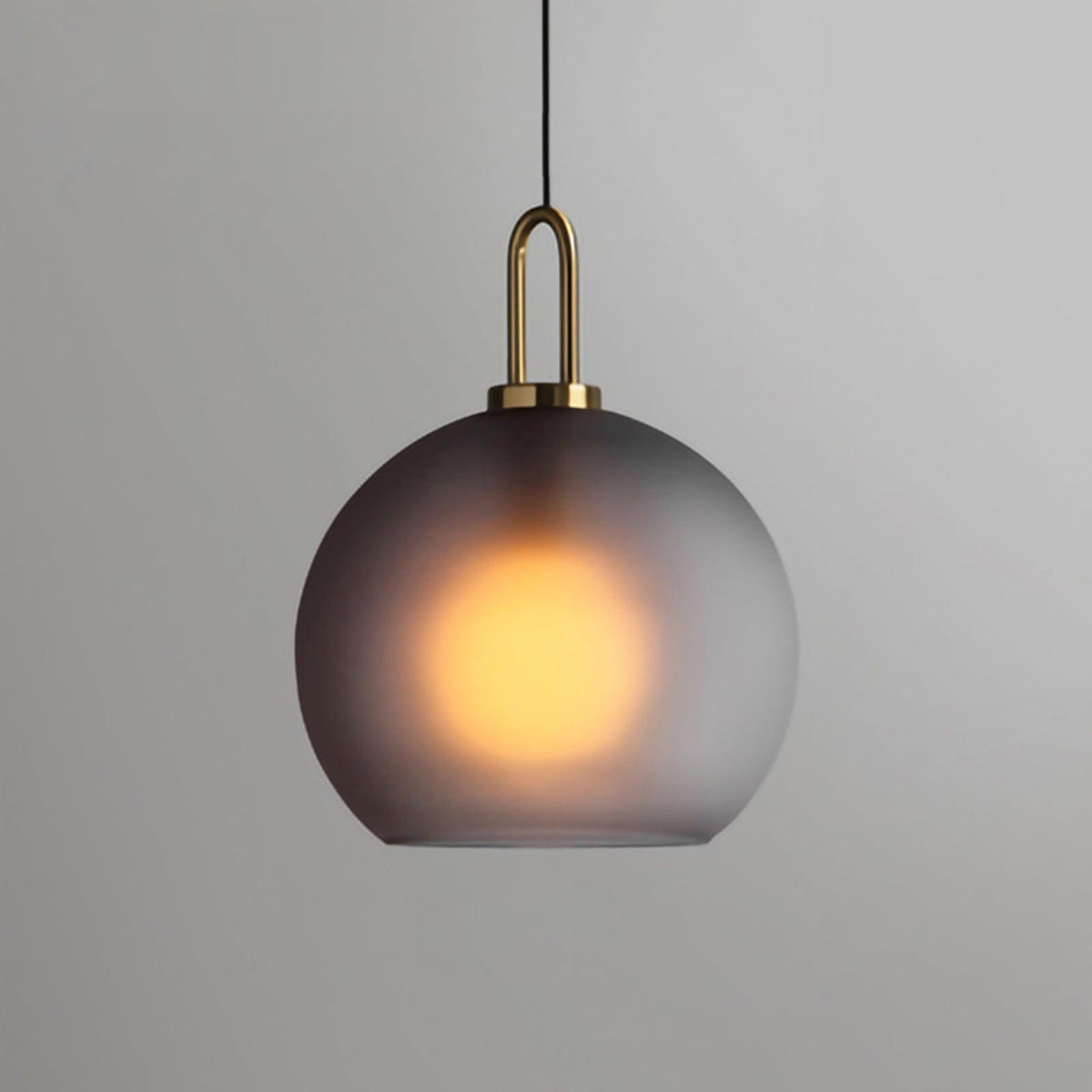 Glass Globe Hanging Light Fixture with Adjustable Cord for Dining Room Kitchen Island Bedroom Modern Minimalist Ceiling Pendant Lamp