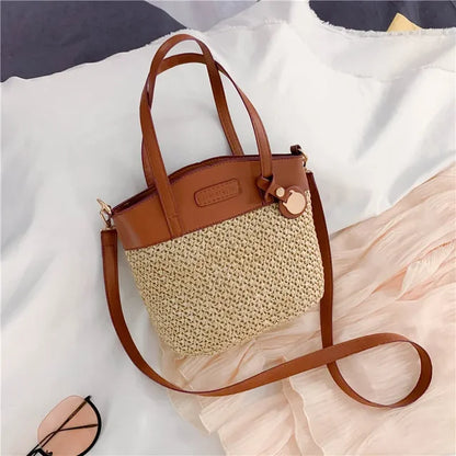 Woven Shoulder Bag for Women Handcrafted Crossbody Purse Textured Everyday Handbag Casual Tote Chic Satchel for Work Travel Shopping