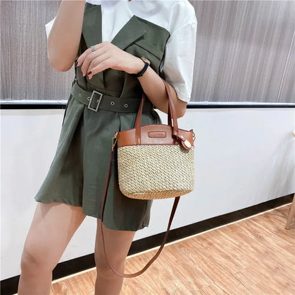 Woven Shoulder Bag for Women Handcrafted Crossbody Purse Textured Everyday Handbag Casual Tote Chic Satchel for Work Travel Shopping
