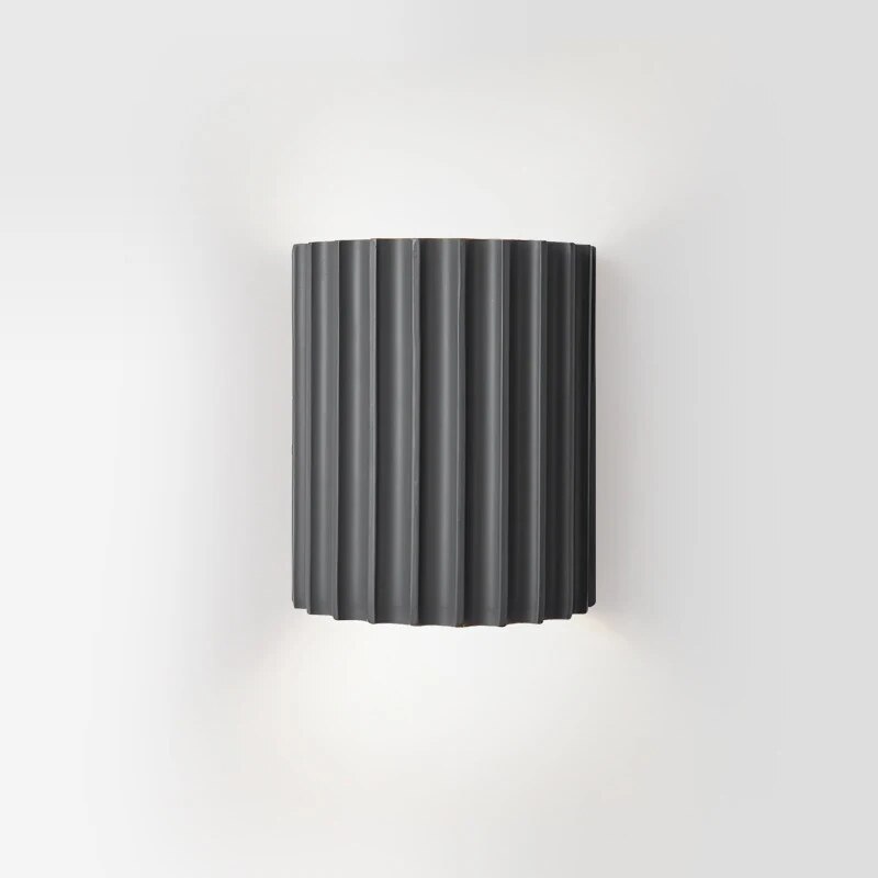 Textured Resin Sconce with Bidirectional Glow 5.5 in × 3.1 in × 6.5 in Fixture for Entryway Corridor Lounge Soft Indirect Accent Lighting Ma