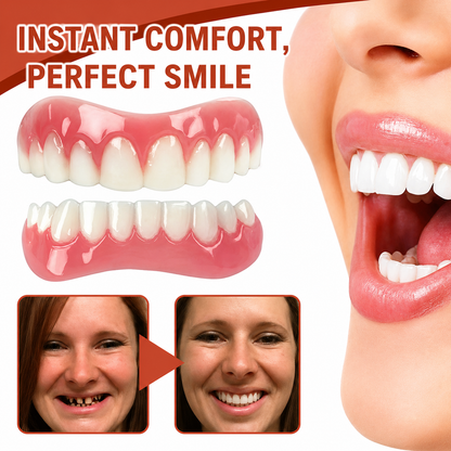 Soft Silicone Denture Cushion Liner for Comfortable Fit Without Pain or Slipping | Easy Home Application | Upper & Lower Arch Support